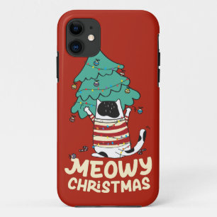 Funda Para iPhone 11 Meowy Navidades Funny Cat Lover