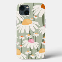 Mercado de flores Tokio Retro Daisies Sage Green