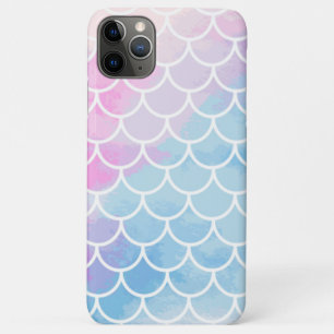Funda Para iPhone 11 Pro Max Mermaid Scales Watercolor Ombre Trendy