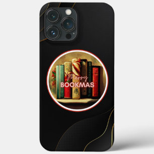 Funda Para iPhone 13 Pro Max Merry Bookmas, Navidad, biblioteca escolar