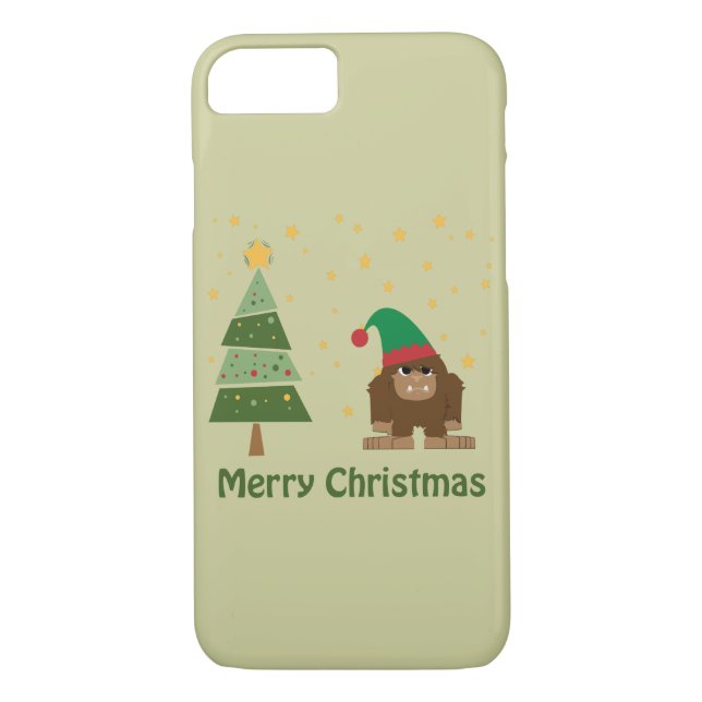 Funda De Case-Mate Para iPhone Merry Christmas Bigfoot (Reverso)