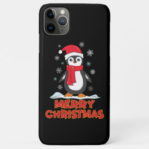Funda Para iPhone 11 Pro Max Merry Christmas Cute Penguin