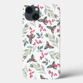 Funda Para iPhone 13 Merry Christmas Modern Mistletoe