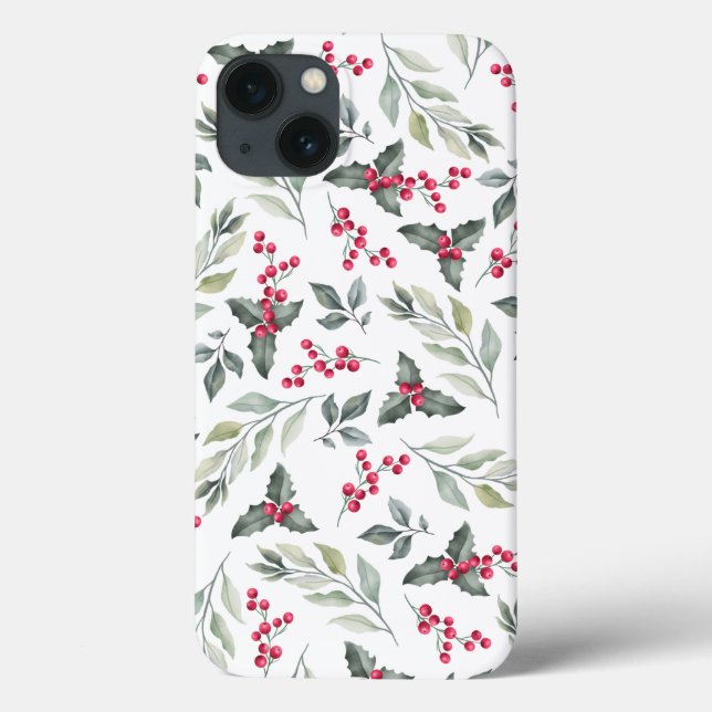 Funda De Case-Mate Para iPhone Merry Christmas Modern Mistletoe (Reverso)