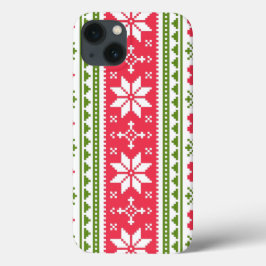 Funda Para iPhone 13 Merry Christmas pattern 3