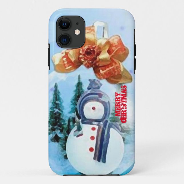 Funda De Case-Mate Para iPhone Merry Christmas Snow_iphone5 (Reverso)