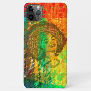 Funda Para iPhone 11 Pro Max Mes de la historia negra cita a la reina Melanin