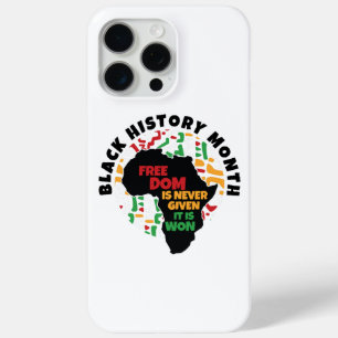 Funda Para iPhone 15 Pro Max Mes de la Historia Negra La libertad nunca se da, 