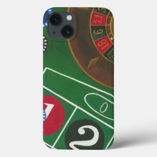 Funda Para iPhone 13 Mesa de ruleta con chuletas y ruedas