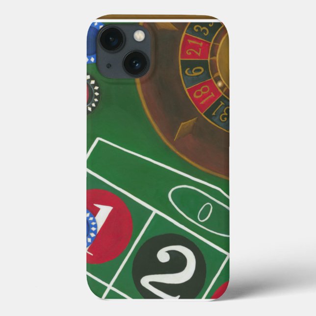 Funda De Case-Mate Para iPhone Mesa de ruleta con patas y rueda (Reverso)
