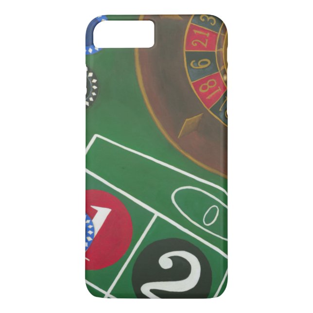 Funda De Case-Mate Para iPhone Mesa de ruleta con patas y rueda (Reverso)