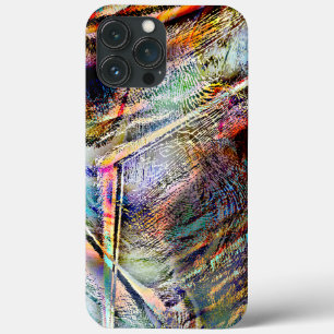 Funda Para iPhone 13 Pro Max Mess de arañazos digitales con tacto brillante y o
