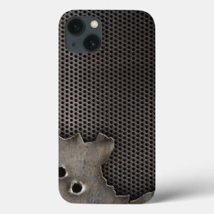 Funda Para iPhone 13 Metal con el fondo de los agujeros de bala