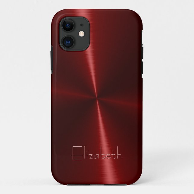 Funda De Case-Mate Para iPhone Metal de acero radial brillante fresco (Reverso)