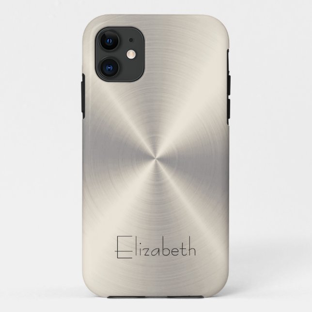 Funda De Case-Mate Para iPhone Metal del acero inoxidable (Reverso)