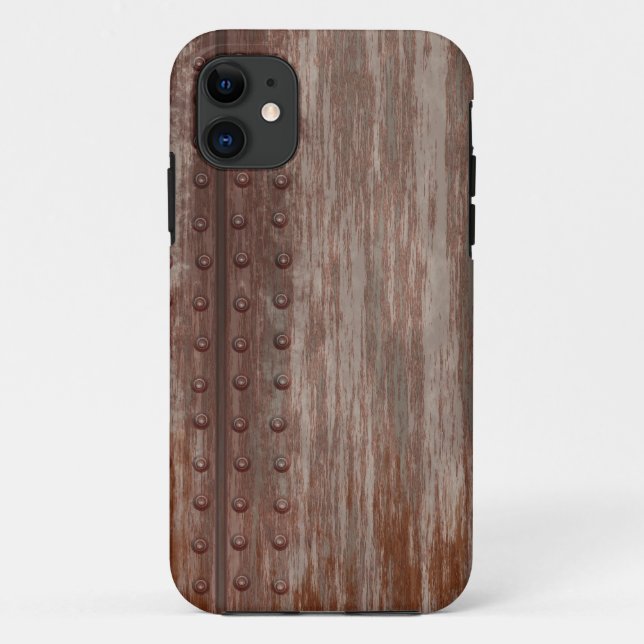 Funda De Case-Mate Para iPhone Metal oxidado clavado sucio (Reverso)