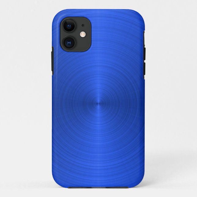 Funda De Case-Mate Para iPhone Metálico azul real (Reverso)