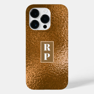 Funda Para iPhone 14 Pro De Case-Mate Metálico Bronce moderno texturado