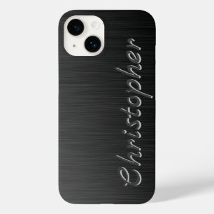 Funda Para iPhone 14 De Case-Mate Metálico de acero inoxidable titanio negro y plate
