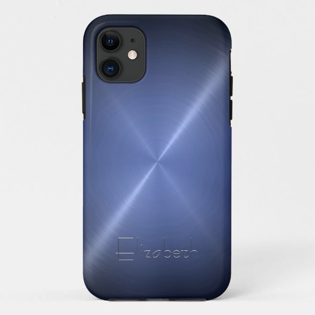 Funda De Case-Mate Para iPhone Metálico de acero radial brillante Guay (Reverso)