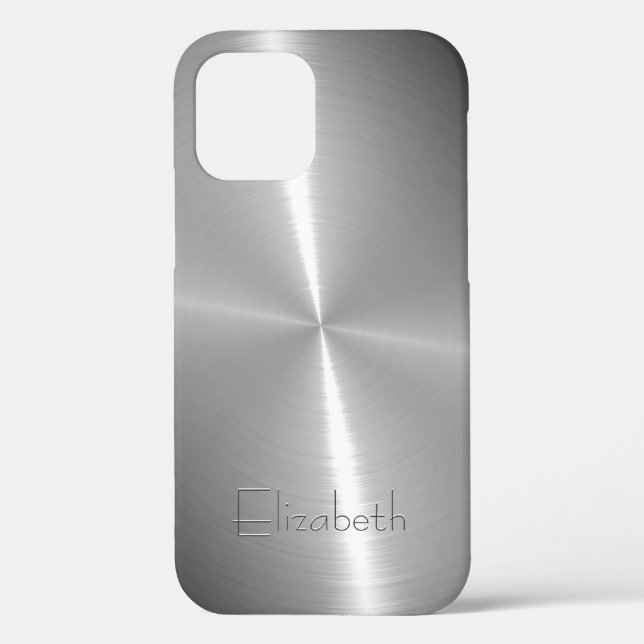 Funda De Case-Mate Para iPhone Metálico de acero radial brillante Guay (Reverso )