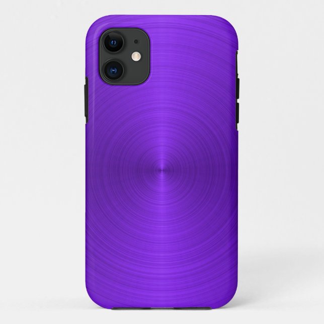 Funda De Case-Mate Para iPhone Metálico morado vivo (Reverso)