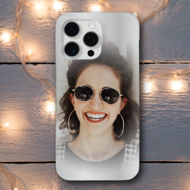 Funda De Case-Mate Para iPhone Metálico plateado moderno Una foto (Subido por el creador)