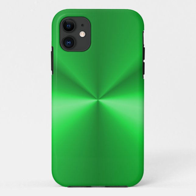 Funda De Case-Mate Para iPhone Metálico verde brillante (Reverso)