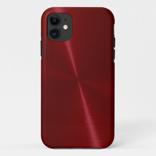 Funda Para iPhone 11 Metalizado acero inoxidable rojo oscuro brillante