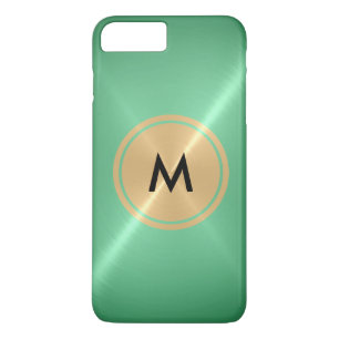 Funda Para iPhone 8 Plus/7 Plus Metalizado botón de oro y acero inoxidable a la me