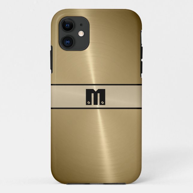 Funda De Case-Mate Para iPhone Metalizado de acero inoxidable Guay Gold brillante (Reverso)