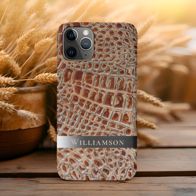 Funda De Case-Mate Para iPhone Metalizado de humo de cuero digital marfileño rept (Subido por el creador)