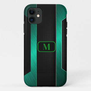 Funda Para iPhone 11 Metalizado verde sucio monogramado
