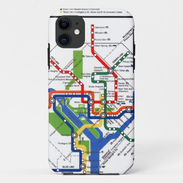 Funda De Case-Mate Para iPhone Metro de DC (Reverso)