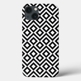Funda Para iPhone 13 Metro geométrico negro y blanco negrita
