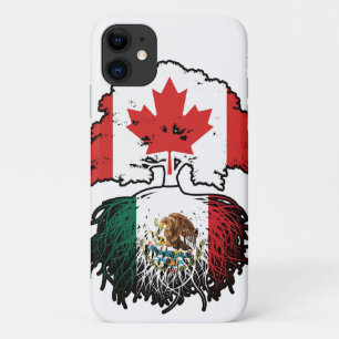 Funda Para iPhone 11 México México Bandera de raíces de árboles canadie