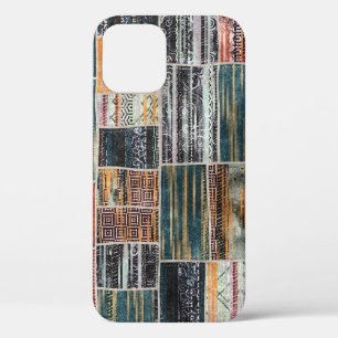 Funda Para iPhone 12 Mezcla de collage de mosaico, impresión de trama d