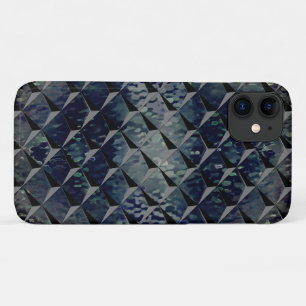 Funda Para iPhone 11 Mezcla de cuadrados 3D con "vidrio de humo" verde