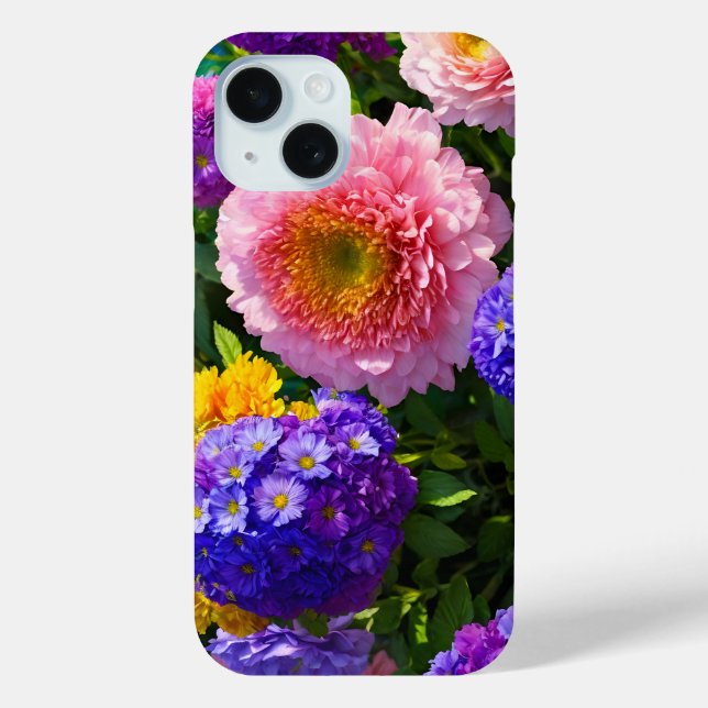 Funda De Case-Mate Para iPhone Mezcla de flores (Reverso )