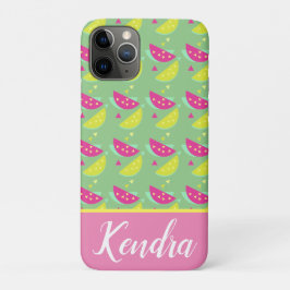 Funda Para iPhone 11 Pro Mezcla de Frutas de Sandía de Verano Rosa Amarillo