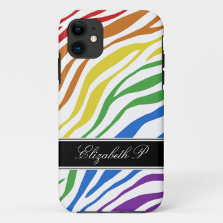 Funda Para iPhone 11 Mezcla de impresión Zebra Iris iPhone 5 Funda