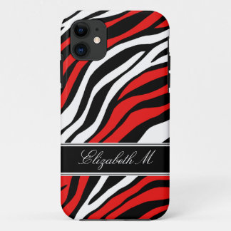Funda Para iPhone 11 Mezcla de impresión Zebra Red iPhone 5 Funda