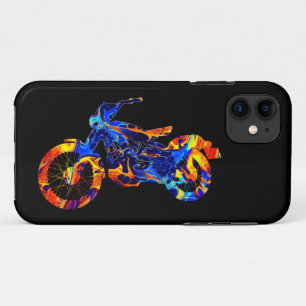 FUNDA PARA iPhone 11 MEZCLA DE PINTURA NEÓN DE MOTOCICLETA COLORIDA