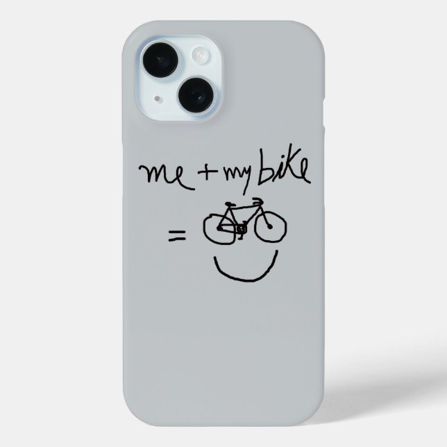 Funda De Case-Mate Para iPhone mi bicicleta y yo = felicidad (Reverso )