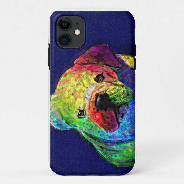 Funda De Case-Mate Para iPhone mi bulldog psicodélico (Reverso)