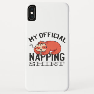 Funda Para iPhone XS Max Mi camisa oficial para dormir la siesta - Perezoso