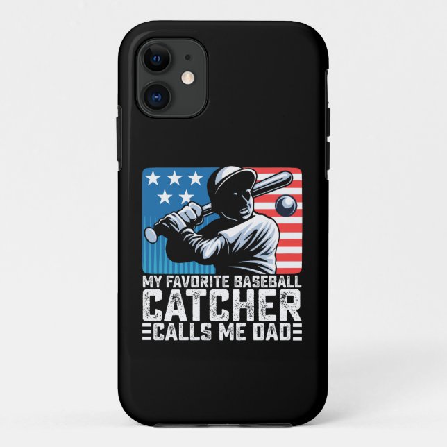 Funda De Case-Mate Para iPhone Mi cazador favorito de béisbol me llama papá padre (Reverso)