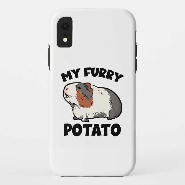 Funda De Case-Mate Para iPhone Mi conejillo de indias de patata peluda (Reverso)