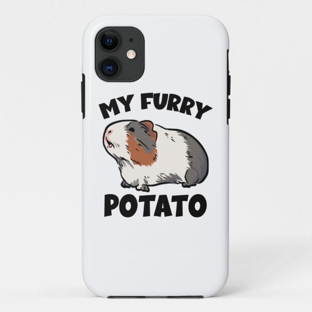 Funda De Case-Mate Para iPhone Mi conejillo de indias de patata peluda (Reverso)