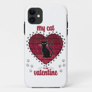 Funda Para iPhone 11 Mi Gato Es Mi Valentín   Regalo de valentía